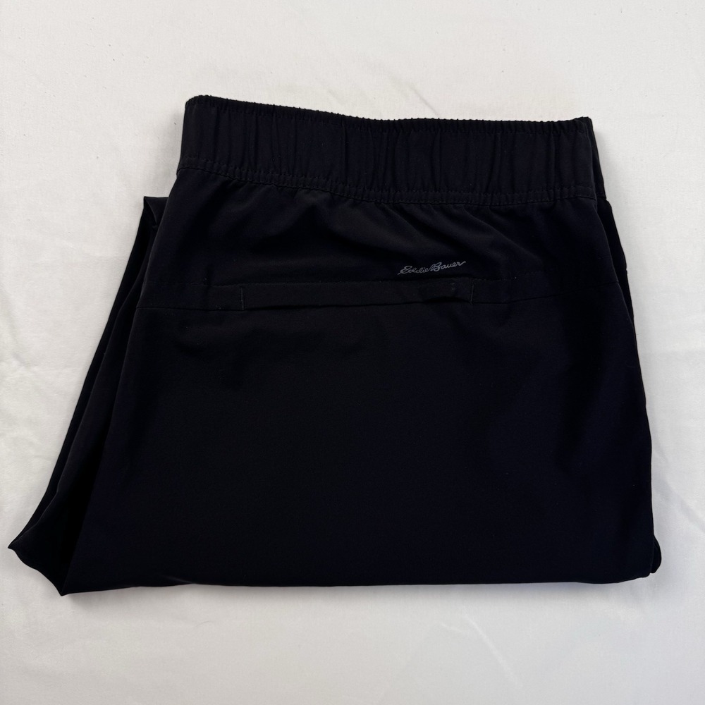 Eddie Bauer Women's XL Black Traveler Pants Lightweight‎ Zip Back Pocket Ankle